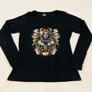 Harley-Davidson Voodoo Tee with Yellow and Purple Accents